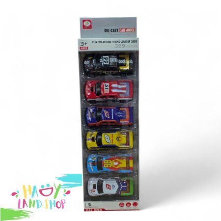 مجسمات سيارات وسط - 6 قطعة